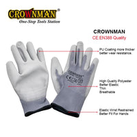 Safety Work Gloves – PU Coated, Anti-Slip & Anti-Static (M/L/XL)