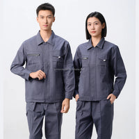 SunPPE A513 100% Cotton Work Uniform Set – Knee-Length Construction Workwear S–5XL