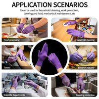 Disposable Nitrile Gloves – 9" Purple 3.54mil Powder-Free Latex-Free 100pcs/Box S–XL