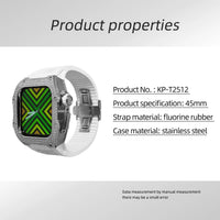 Luxury Zircon Diamond Apple Watch Case – Scratch-Resistant Stainless Steel Frame for Series 7 & 8 (44/45mm)