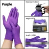 Disposable Nitrile Gloves – 9" Purple 3.54mil Powder-Free Latex-Free 100pcs/Box S–XL