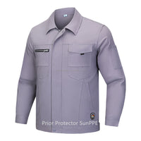 SunPPE A513 100% Cotton Work Uniform Set – Knee-Length Construction Workwear S–5XL