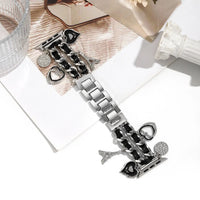Charm Stainless Steel Apple Watch Band – 22 Colors, 38/40/41/42/44/45/49mm