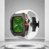 Luxury Zircon Diamond Apple Watch Case – Scratch-Resistant Stainless Steel Frame for Series 7 & 8 (44/45mm)