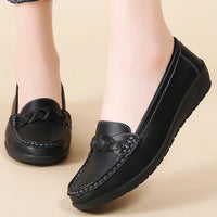 Women's Woven Loafers – Elegant Slip-On Flat Shoes