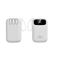 120W Fast Charging Power Bank – 10000/20000mAh with Built-in Cable