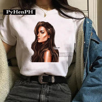 Fashion Girl T Shirt A Stylish European and American Style Printed T-shirt Is A Great Summer Casual Friend for Women