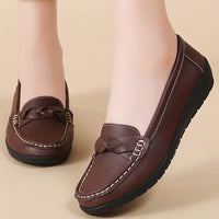 Women's Woven Loafers – Elegant Slip-On Flat Shoes