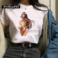 Fashion Girl T Shirt A Stylish European and American Style Printed T-shirt Is A Great Summer Casual Friend for Women