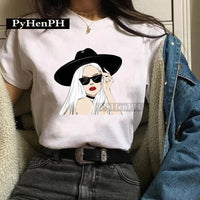 Fashion Girl T Shirt A Stylish European and American Style Printed T-shirt Is A Great Summer Casual Friend for Women