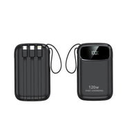 120W Fast Charging Power Bank – 10000/20000mAh with Built-in Cable