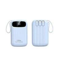 120W Fast Charging Power Bank – 10000/20000mAh with Built-in Cable