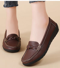Women's Woven Loafers – Elegant Slip-On Flat Shoes