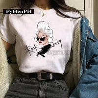Fashion Girl T Shirt A Stylish European and American Style Printed T-shirt Is A Great Summer Casual Friend for Women