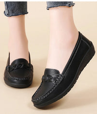 Women's Woven Loafers – Elegant Slip-On Flat Shoes