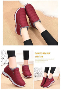 Men's Chunky Ankle Boots – Warm Cotton Slip-On Winter Shoes
