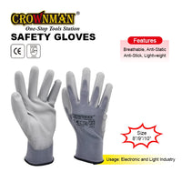 Safety Work Gloves – PU Coated, Anti-Slip & Anti-Static (M/L/XL)