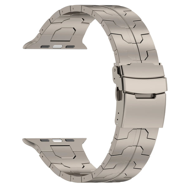 Luxury Titanium Stainless Steel Apple Watch Band – Series 4–9, SE & Ultra – 38/40/41/42/44/45/49mm
