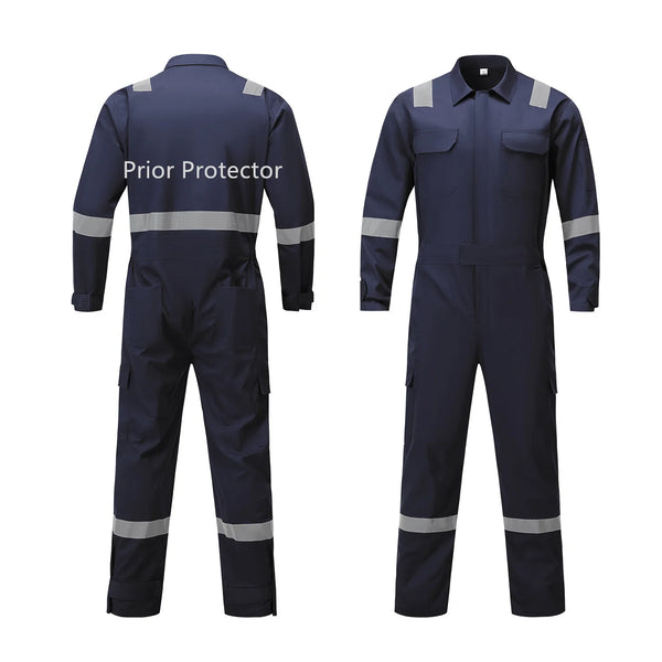 Hi-Vis Cotton Safety Coverall for Construction & Welding