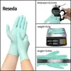 Disposable Nitrile Gloves – 9" Aqua Green 5.2mil Powder-Free Latex-Free 100pcs/Box XS–XL