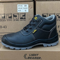 LIGHT BEARER 368 Genuine Leather Safety Boots – Anti-Static Steel Toe Work Shoes EUR 36–47