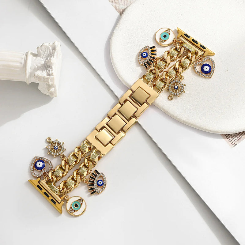 Charm Stainless Steel Apple Watch Band – 22 Colors, 38/40/41/42/44/45/49mm
