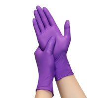 Disposable Nitrile Gloves – 9" Purple 3.54mil Powder-Free Latex-Free 100pcs/Box S–XL