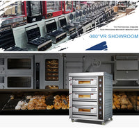 ACL-2-4D Electric Deck Oven – 2 Deck 4 Tray Commercial Bakery Oven (13.2KW, 0-300°C)