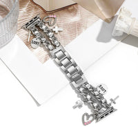 Charm Stainless Steel Apple Watch Band – 22 Colors, 38/40/41/42/44/45/49mm