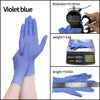 Disposable Nitrile Gloves – 9" Purplish Blue 3.2mil Food-Safe Chemical-Resistant 100pcs/Box XS–XL