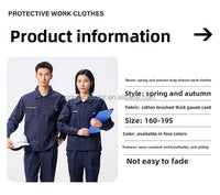 SunPPE A513 100% Cotton Work Uniform Set – Knee-Length Construction Workwear S–5XL