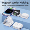 3-in-1 15W Magnetic Wireless Charger Stand Fast Charging for  Base with Folding Feature for Iwatch and for Airpods