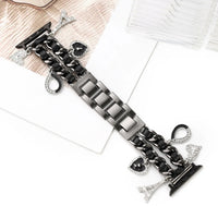 Charm Stainless Steel Apple Watch Band – 22 Colors, 38/40/41/42/44/45/49mm