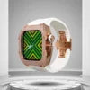 Luxury Zircon Diamond Apple Watch Case – Scratch-Resistant Stainless Steel Frame for Series 7 & 8 (44/45mm)