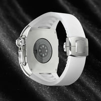Luxury Zircon Diamond Apple Watch Case – Scratch-Resistant Stainless Steel Frame for Series 7 & 8 (44/45mm)