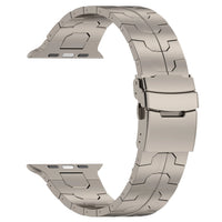Luxury Titanium Stainless Steel Apple Watch Band – Series 4–9, SE & Ultra – 38/40/41/42/44/45/49mm