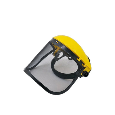 CROWNMAN Safety Face Shield – 14" Splashproof Iron Mesh Industrial Headgear