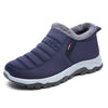 Men's Chunky Ankle Boots – Warm Cotton Slip-On Winter Shoes