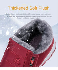 Men's Chunky Ankle Boots – Warm Cotton Slip-On Winter Shoes