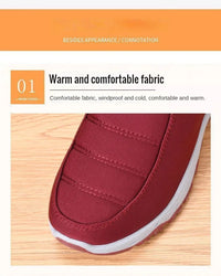 Men's Chunky Ankle Boots – Warm Cotton Slip-On Winter Shoes