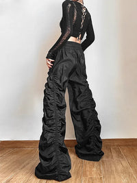 Fashion Trend Personalized Self-Confidence Avant-Garde Cool All-Match Casual Loose Girl High Waist Wide Leg Lantern Pants