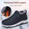 Men's Chunky Ankle Boots – Warm Cotton Slip-On Winter Shoes