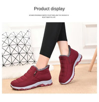 Men's Chunky Ankle Boots – Warm Cotton Slip-On Winter Shoes