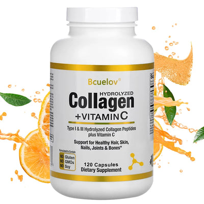 Hydrolyzed Collagen Capsules – Hair, Skin, Nail & Joint Support | Types I & III