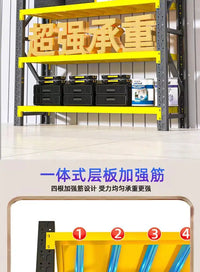 Multi-Layer Metal Storage Rack – Waterproof Steel Shelving for Warehouse, Home & Balcony