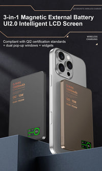 Magnetic Wireless Power Bank – 5000/10000mAh MagSafe Fast Charge